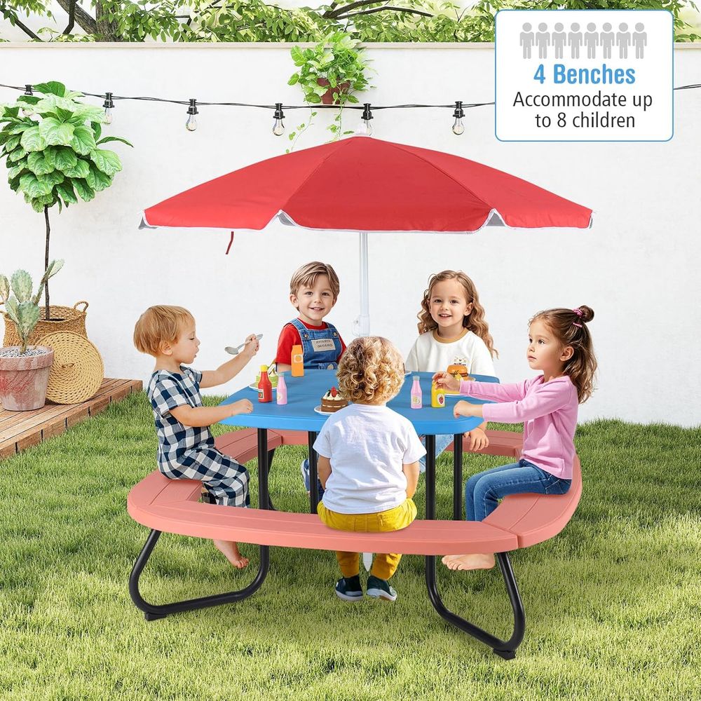 Kids Picnic Table, 8 Person To - Kids Outdoor Chair And Table recensione e prezzo