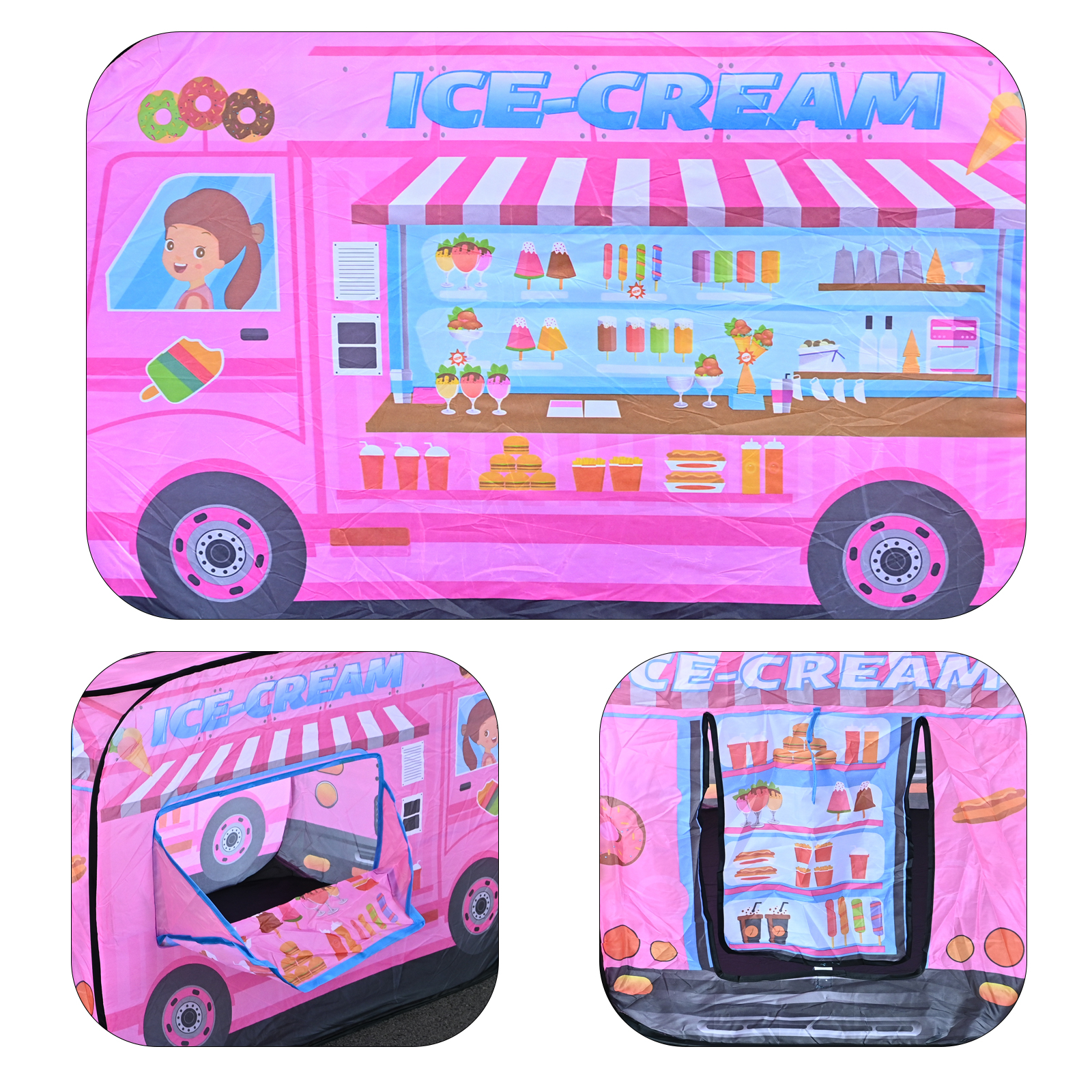 Pink Ice Cream Desserts, Car G - Kids Outdoor Cubby House recensione e prezzo