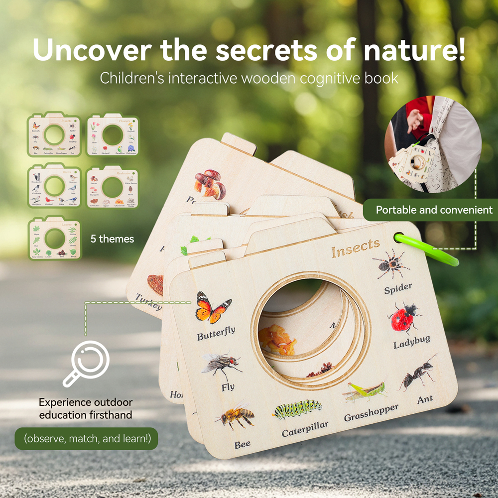 Wooden Camera Shape Nature Cog - Kids Outdoor Kit recensione e prezzo