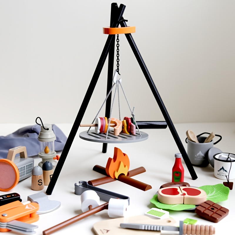Kids Wooden Camping Toys Set w - Kids Outdoor Grill Set recensione e prezzo