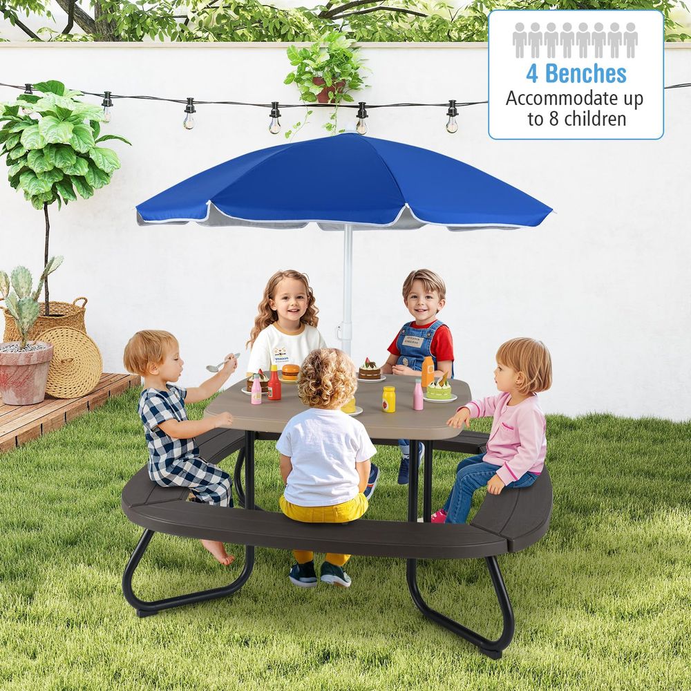 JOY Kids Picnic Table, 8 Perso - Kids Outdoor Chair And Table recensione e prezzo