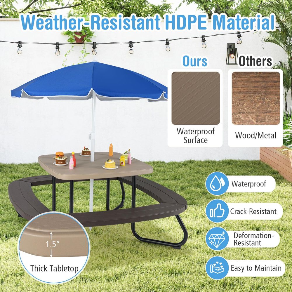 JOY Kids Picnic Table, 8 Perso - Kids Outdoor Chair And Table recensione e prezzo