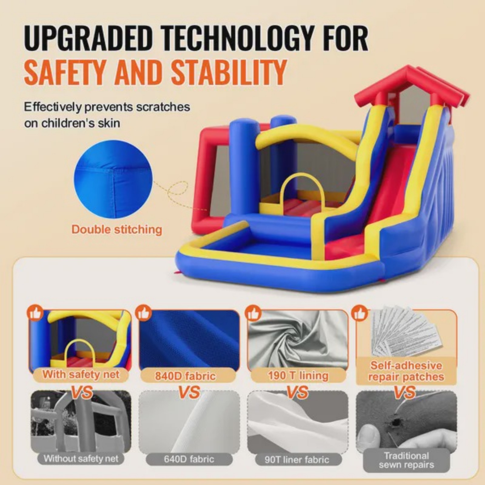 Inflatable Bounce House Outdoo - Kids Outdoor Jump House recensione e prezzo