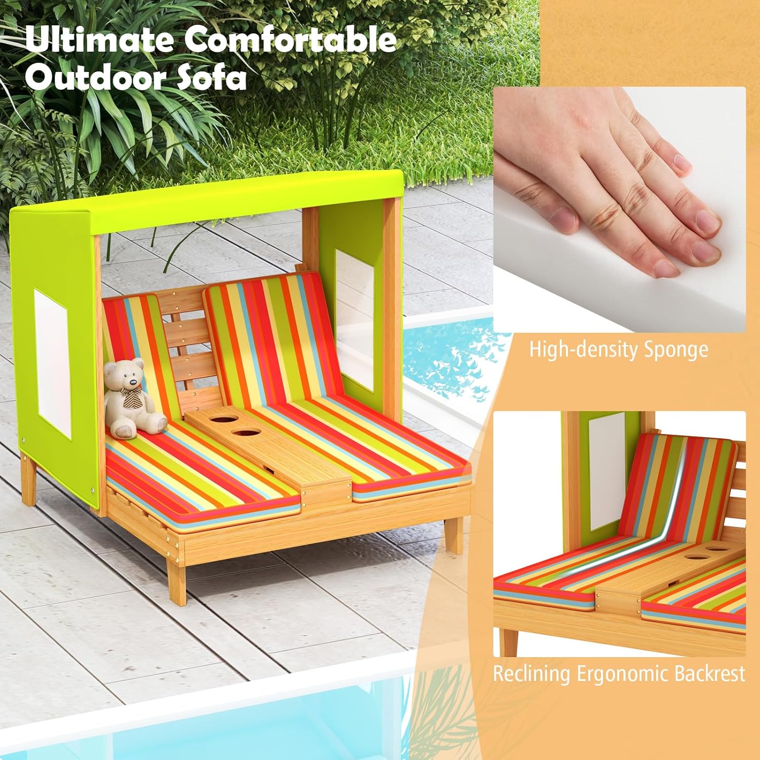Kids Chaise Lounge Chair Outdo - Kids Outdoor Loungers recensione e prezzo