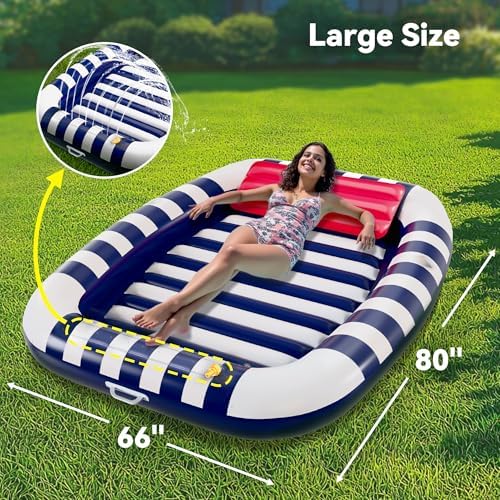 Blue Inflatable Pool Lounger F - Kids Outdoor Loungers recensione e prezzo