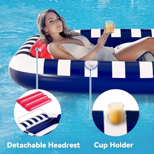 Blue Inflatable Pool Lounger F - Kids Outdoor Loungers recensione e prezzo