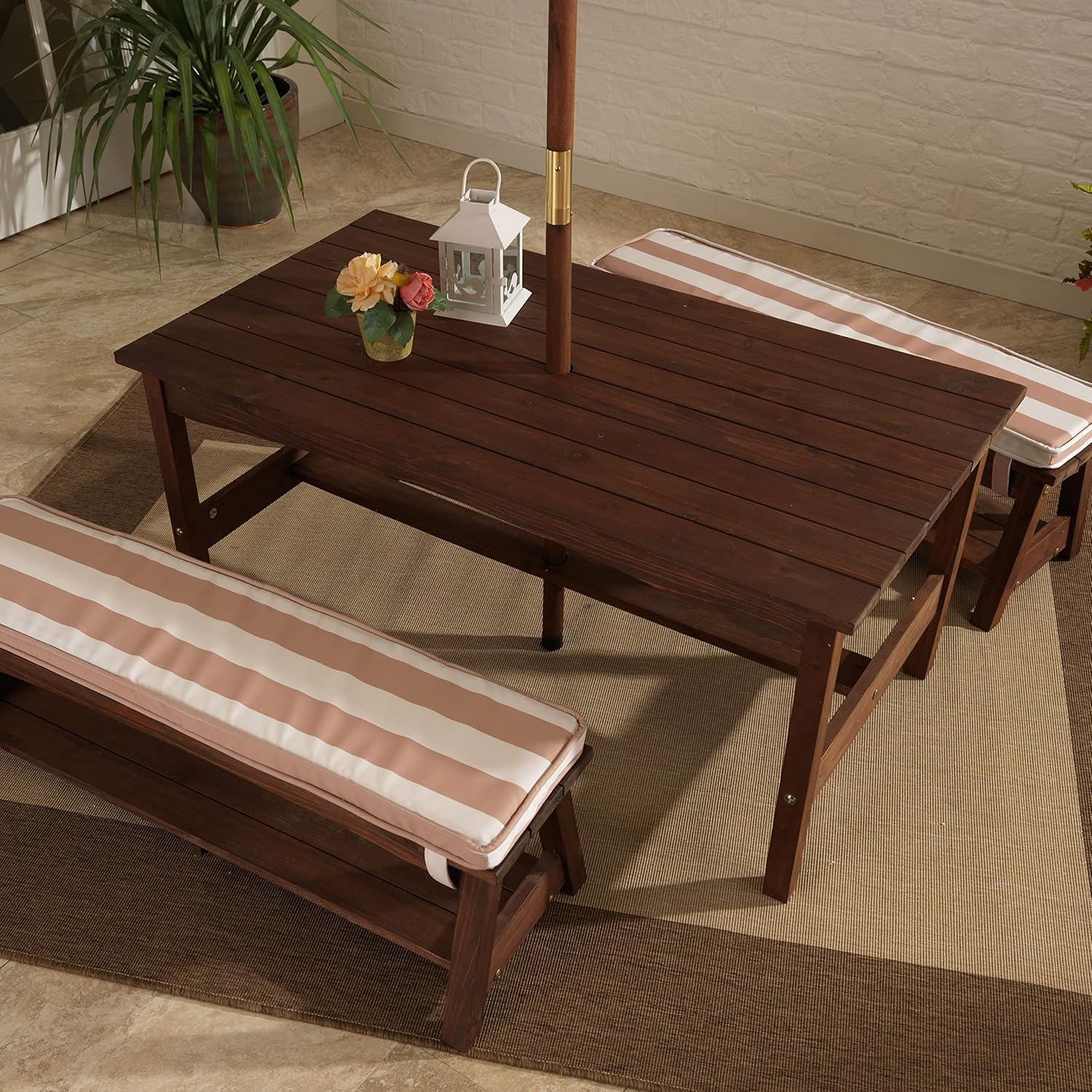 Outdoor Wooden Table & Bench S - Kids Outdoor Umbrella recensione e prezzo
