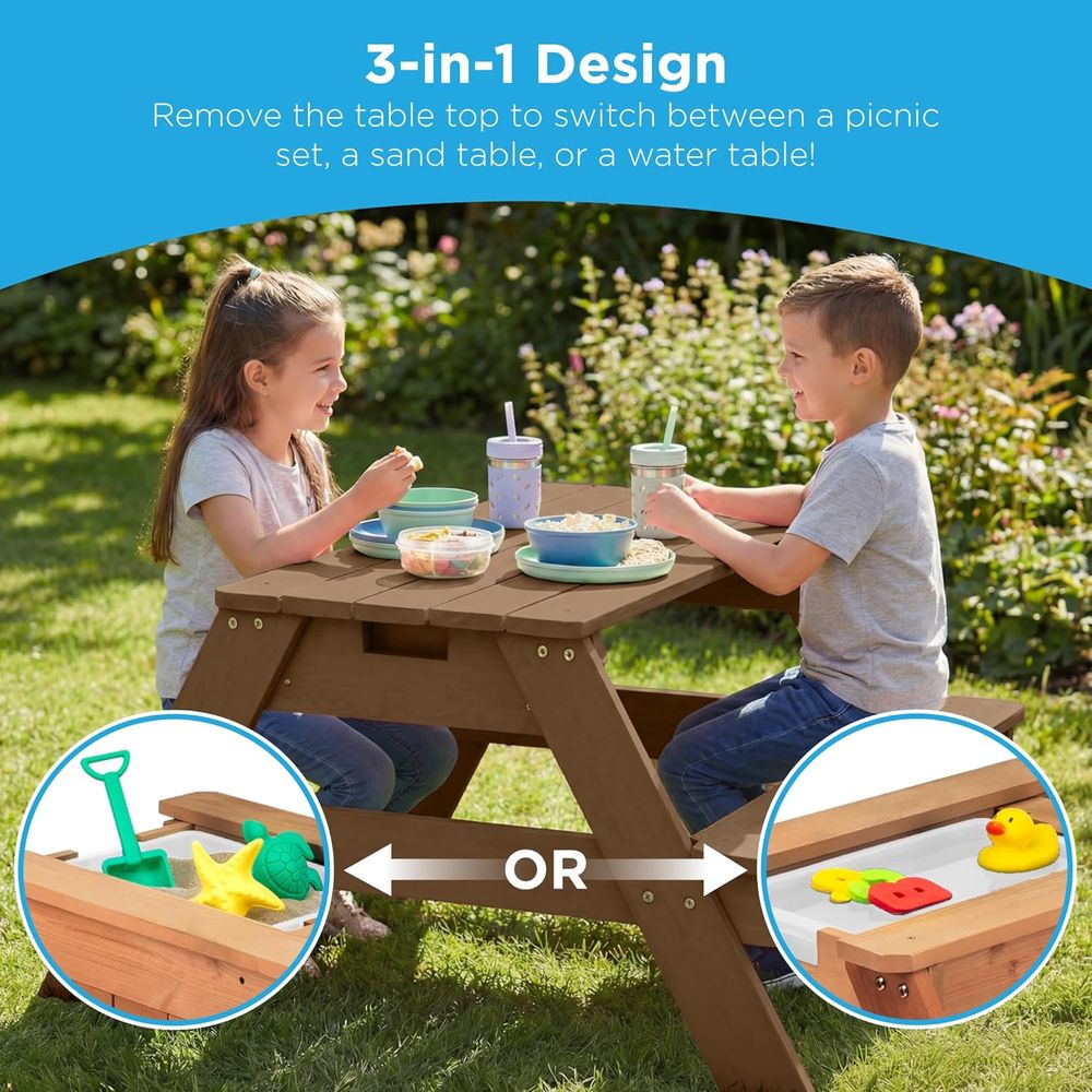 Kids Picnic Table with Umbrell - Kids Outdoor Umbrella recensione e prezzo