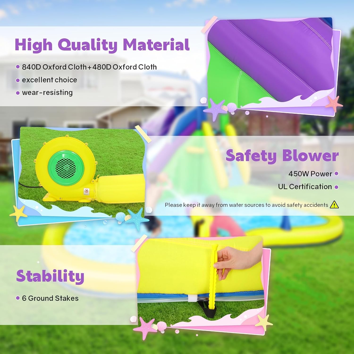 13x14FT Inflatable Bounce Hous - Kids Outdoor Pool recensione e prezzo