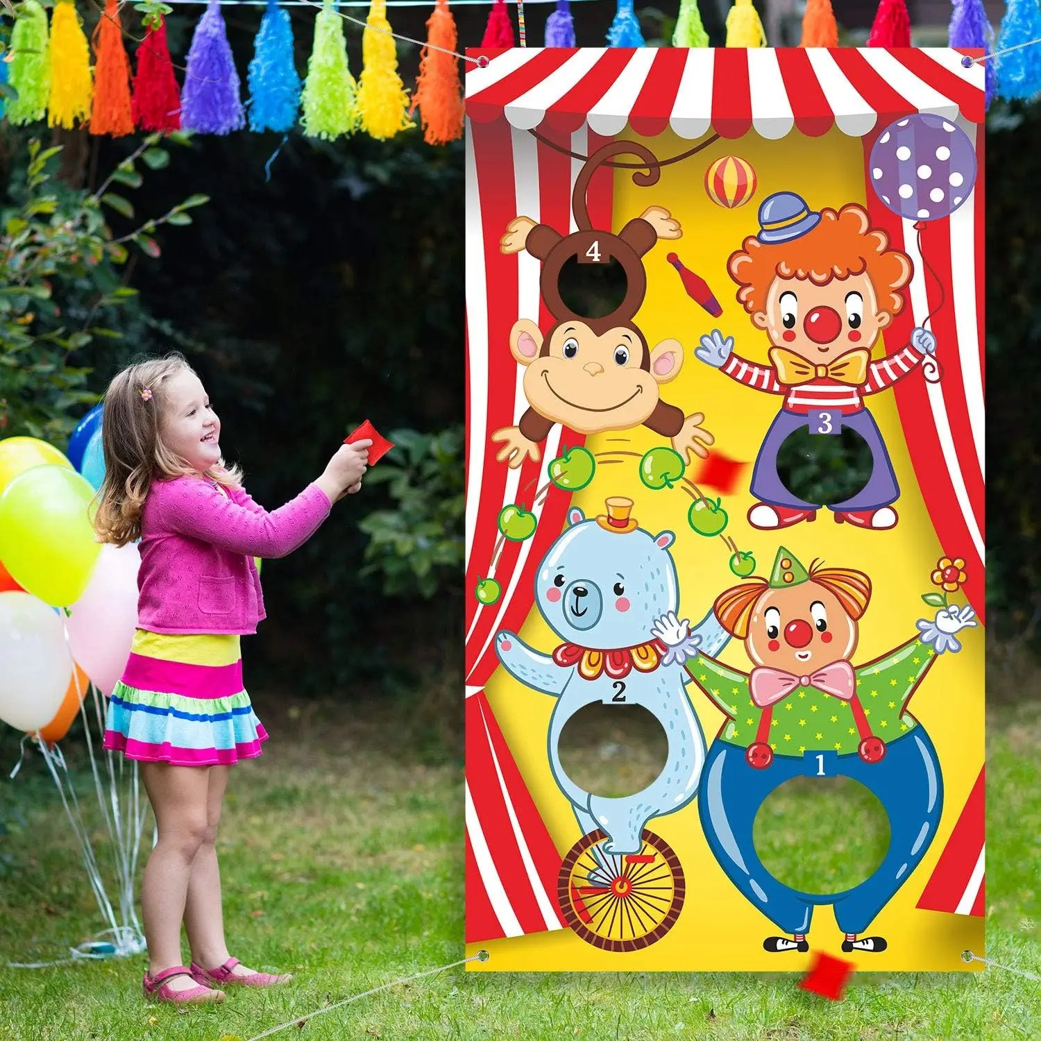 Circus Clown Monkey Bear Bean  - Kids Outdoor Bean Bag recensione e prezzo