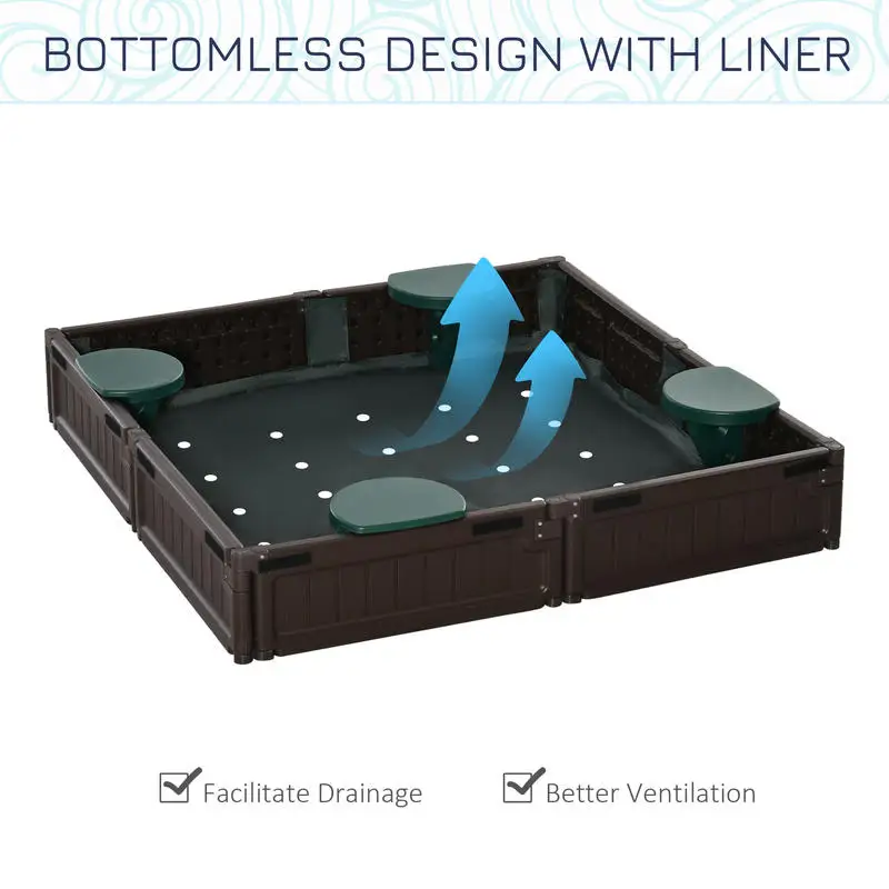 Outsunny Kids Outdoor Sandbox  - Kids Outdoor Garden recensione e prezzo