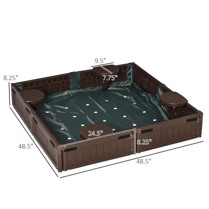 Outsunny Kids Outdoor Sandbox  - Kids Outdoor Garden recensione e prezzo