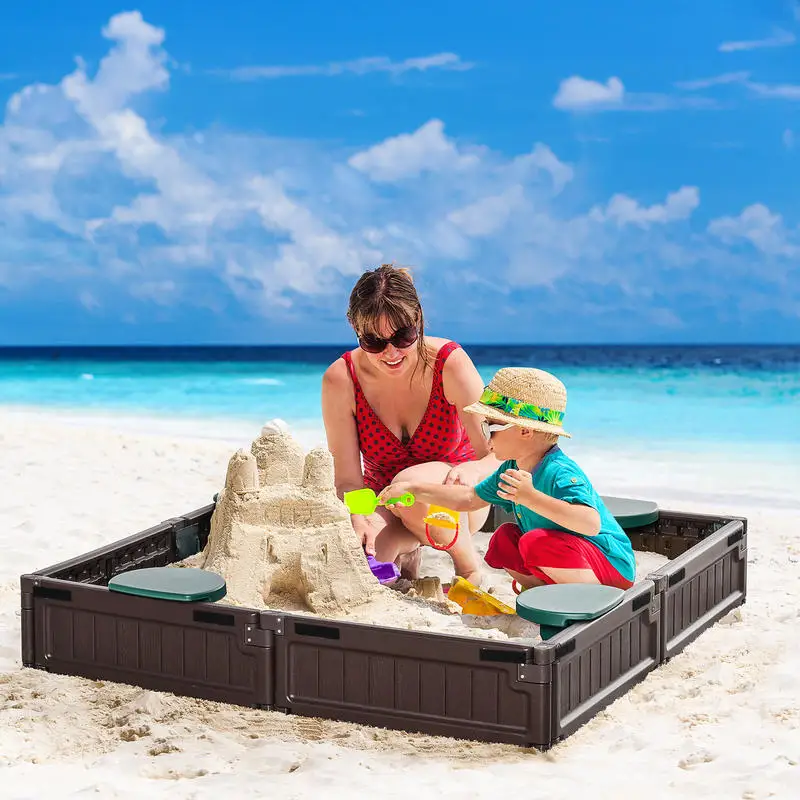 Outsunny Kids Outdoor Sandbox  - Kids Outdoor Garden recensione e prezzo