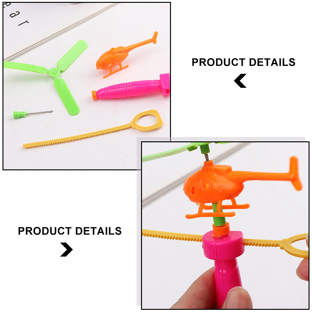 6Pcs Pull Gear Flying Helicopt - Kids Outdoor Gear recensione e prezzo