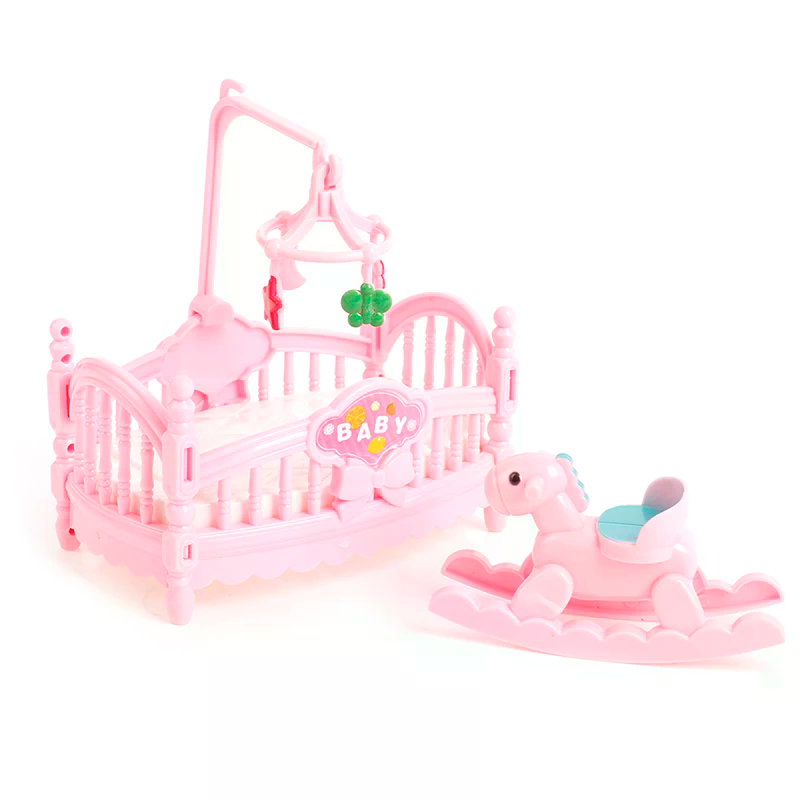 Miniature Crib Wooden Horse Se - Kids Outdoor Chair And Table recensione e prezzo