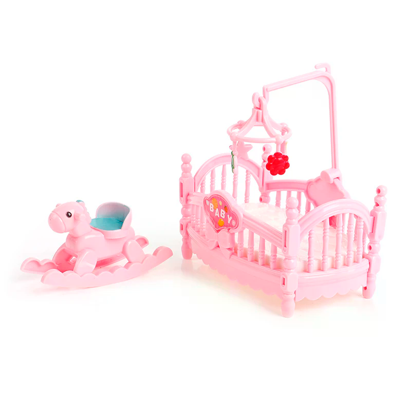 Miniature Crib Wooden Horse Se - Kids Outdoor Chair And Table recensione e prezzo