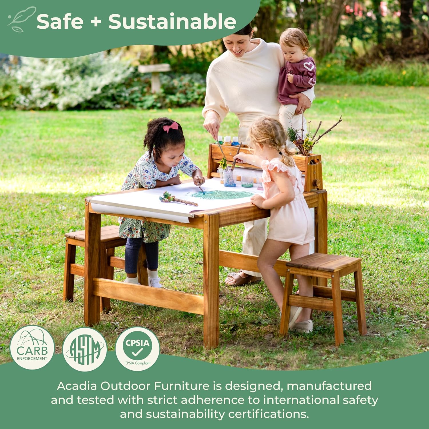 Acadia Outdoor Art Table and S - Kids Outdoor Chair And Table recensione e prezzo