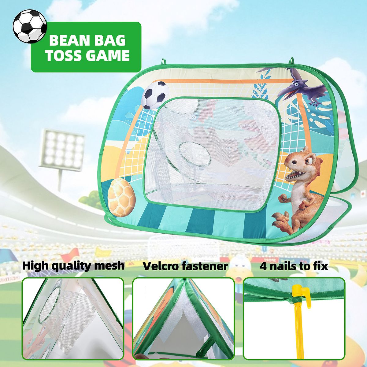 Cornhole Game Set Football Soc - Kids Outdoor Bean Bag recensione e prezzo