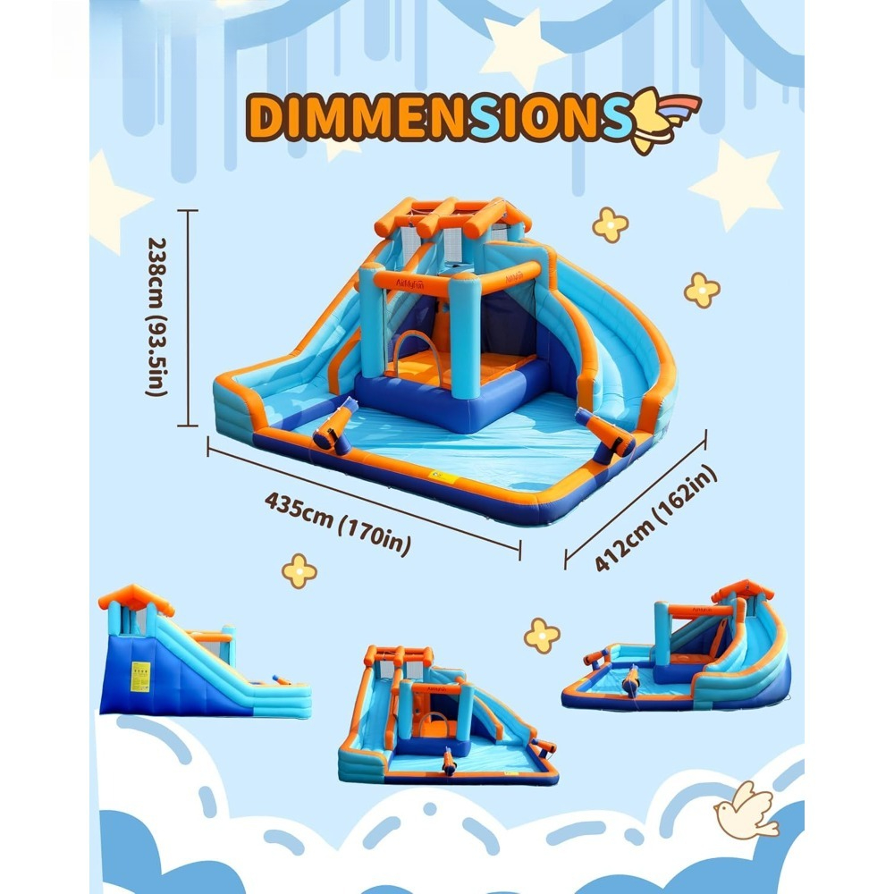 Large Water Slide Bounce House - Kids Outdoor Pool recensione e prezzo