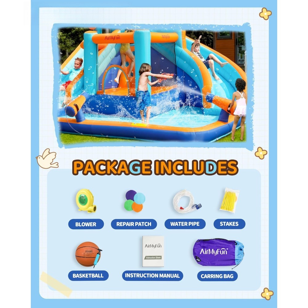 Large Water Slide Bounce House - Kids Outdoor Pool recensione e prezzo