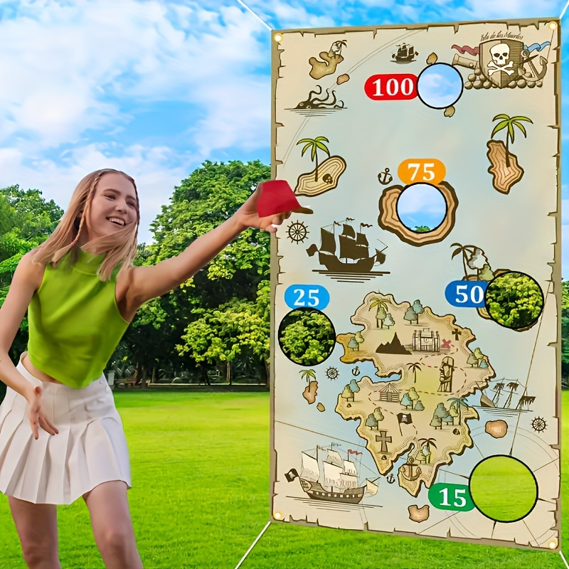 Pirate Treasure Map Toss Game  - Kids Outdoor Bean Bag recensione e prezzo
