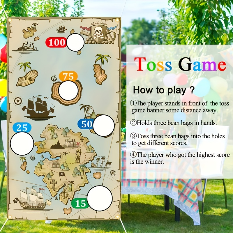 Pirate Treasure Map Toss Game  - Kids Outdoor Bean Bag recensione e prezzo