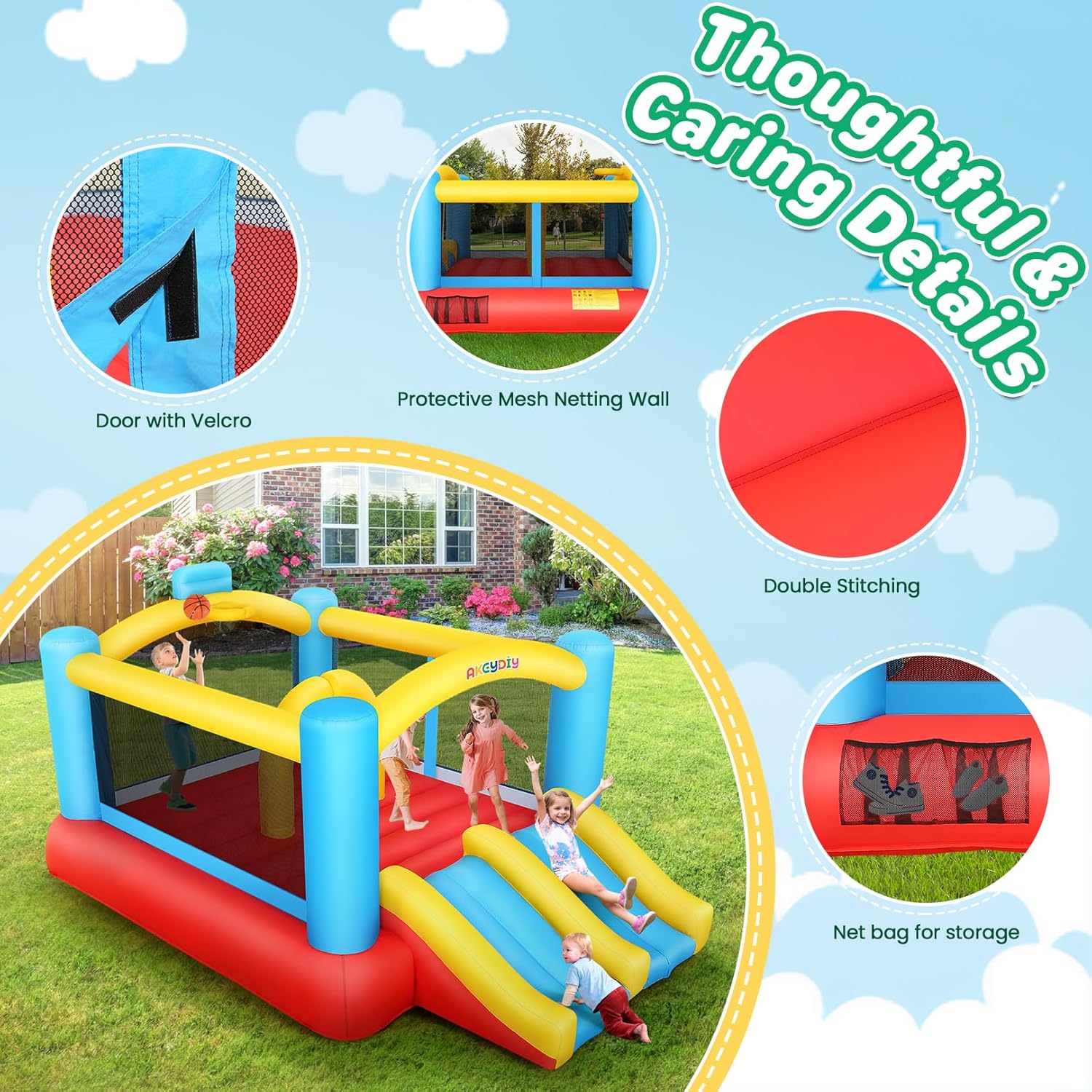 Kids Inflatable Bouncy Castle  - Kids Outdoor Jump House recensione e prezzo
