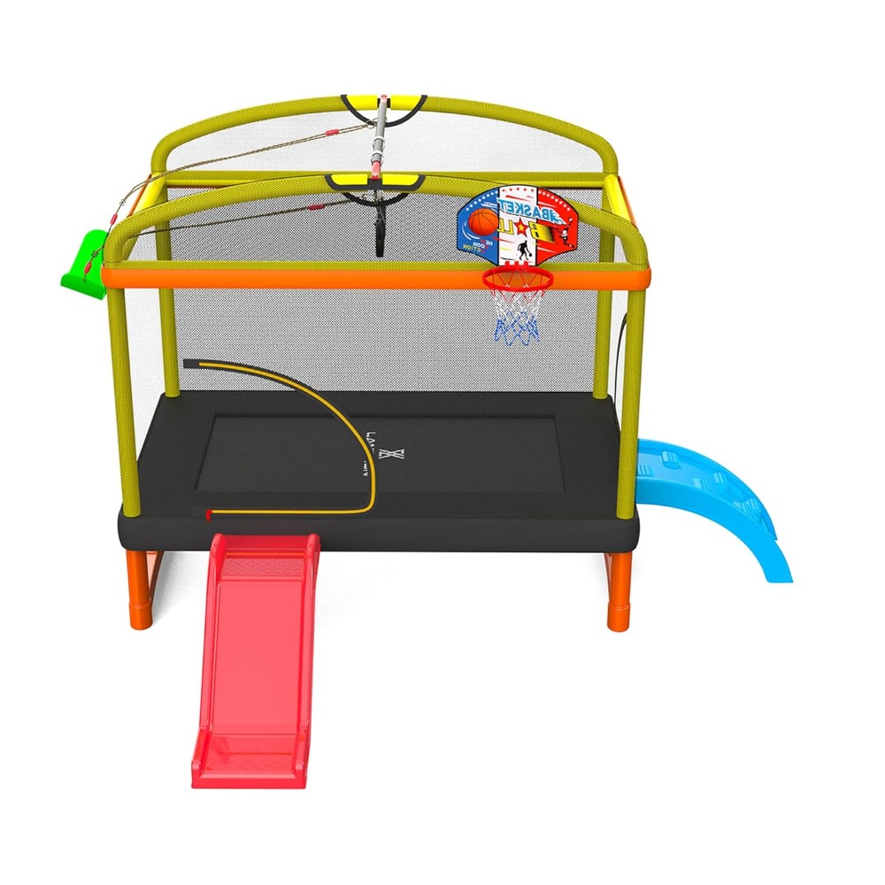 6.5Ft 7-in-1 Rectangle Trampol - Kids Outdoor Swing recensione e prezzo