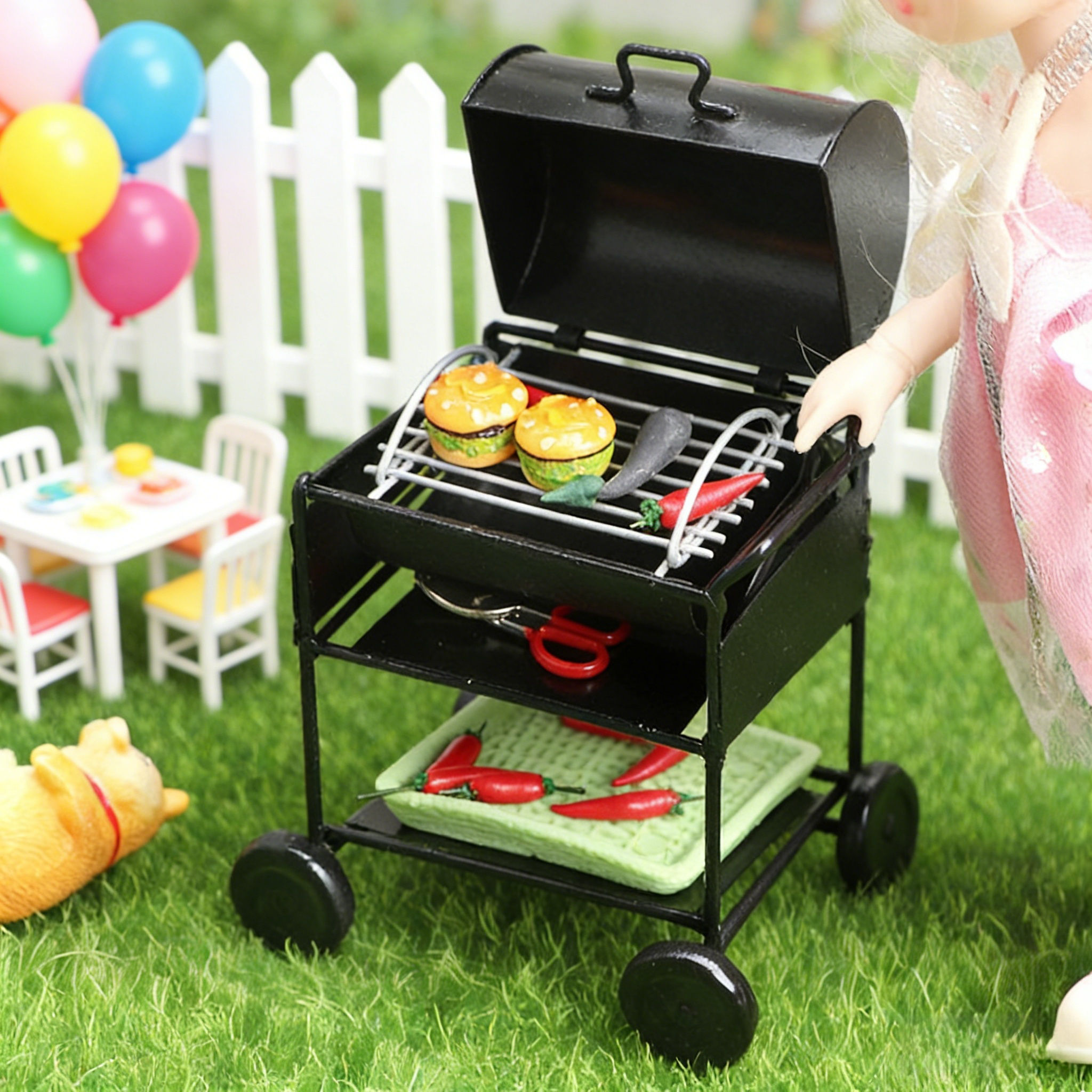 1:12 Dollhouse Miniature Furni - Kids Outdoor Grill Set recensione e prezzo