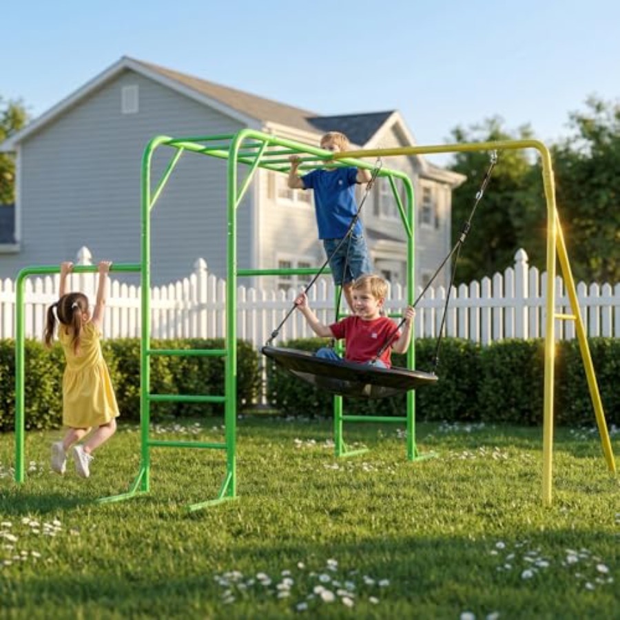 Monkey Bars Set for Backyard w - Kids Outdoor Monkey Bar Set recensione e prezzo