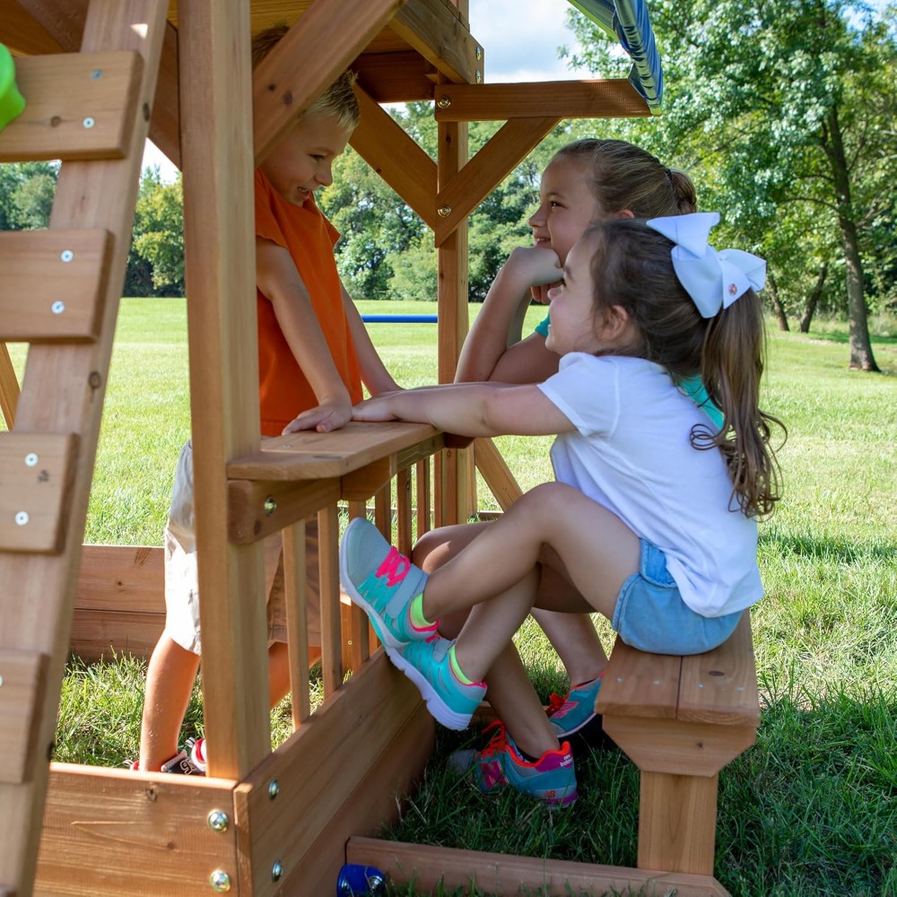 US Shipping Cedar Wood Backyar - Kids Outdoor Monkey Bar Set recensione e prezzo