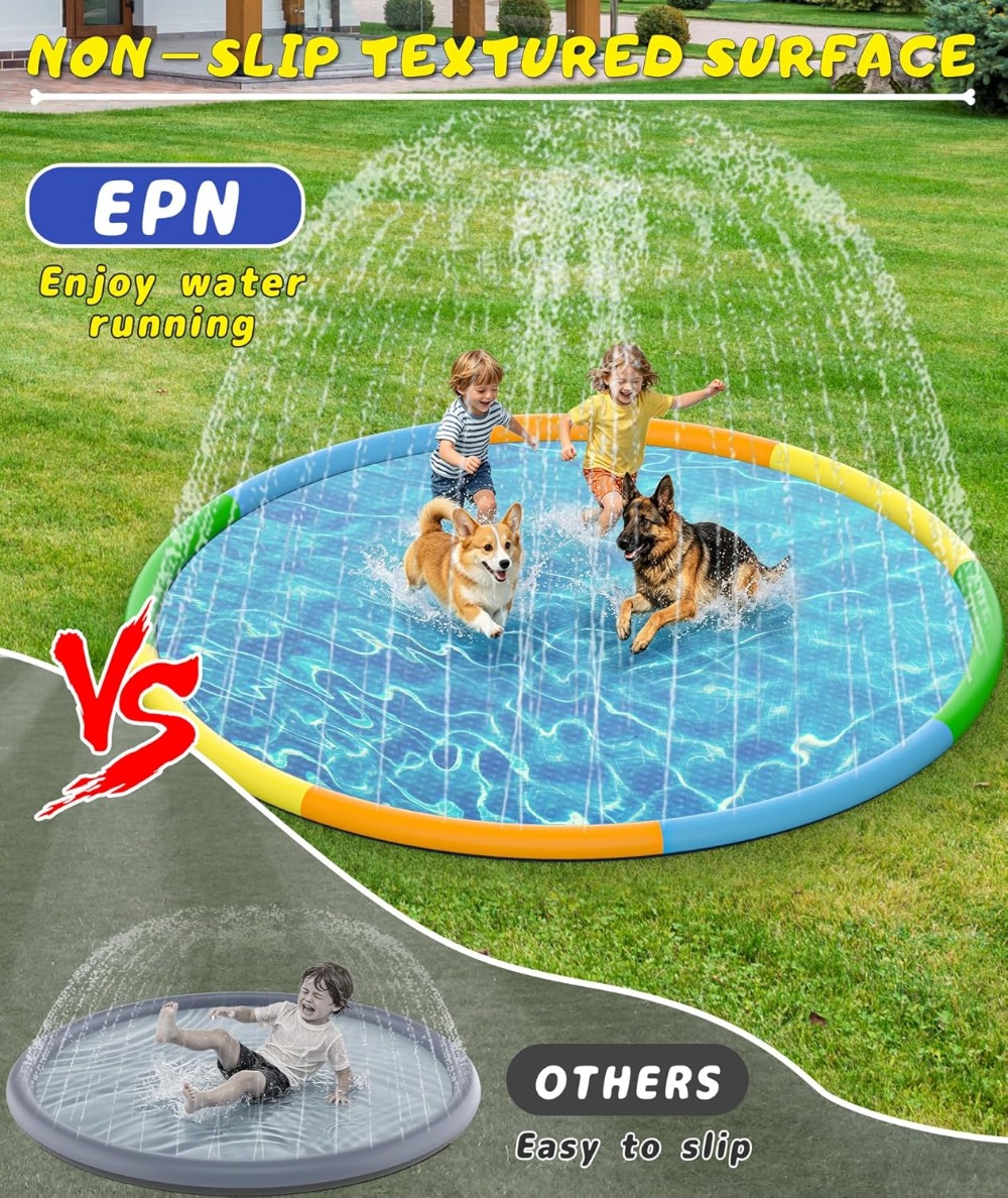13FT Extra Large Splash Pad, T - Kids Outdoor Water Toys recensione e prezzo