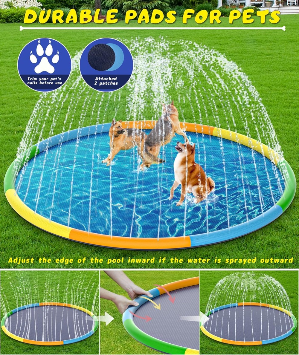 13FT Extra Large Splash Pad, T - Kids Outdoor Water Toys recensione e prezzo